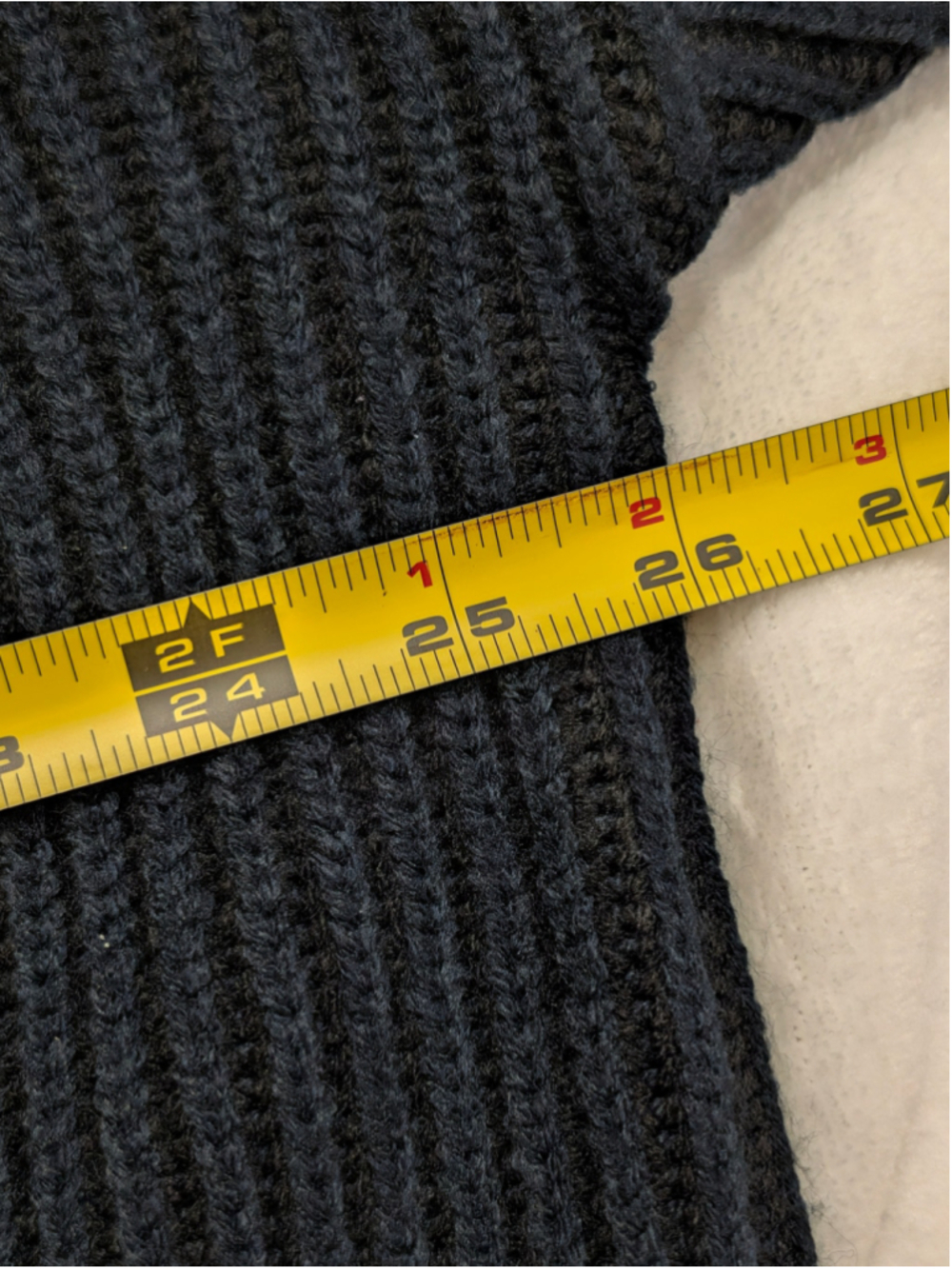 Topshop Ribbed Mock Neck Oversized Boxy Sweater Navy Size Medium - Picture 9 of 12